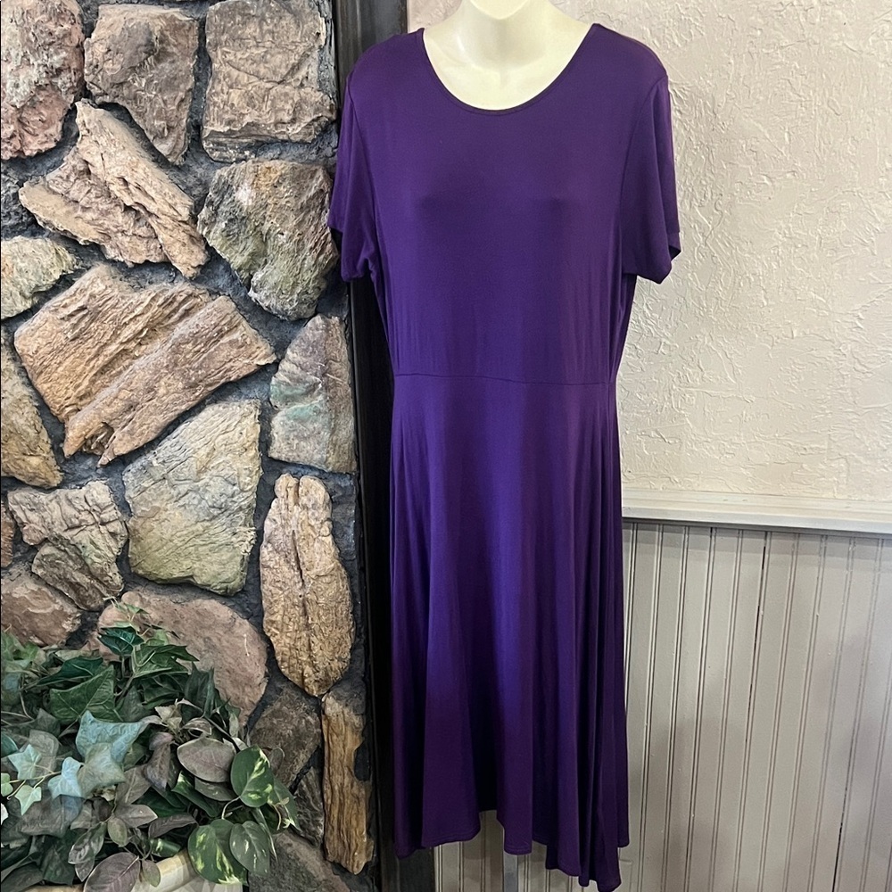 Chic Purple Midi Dress